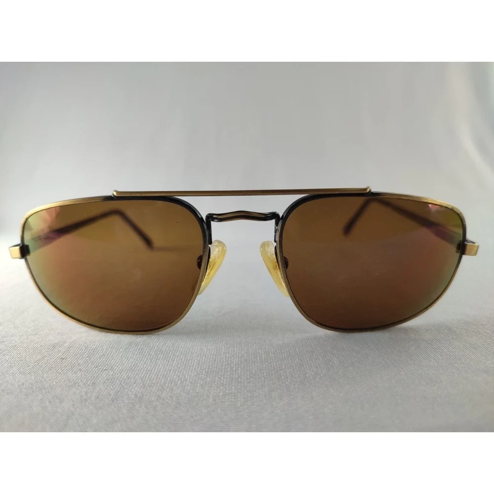 VTG Revo 4108 Aviator Sunglasses *Frames Only* Italy‎ Antique Gold Double Bridge